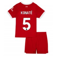 Dres Liverpool Ibrahima Konate #5 Domáci pre deti 2023-24 Krátky Rukáv (+ trenírky)